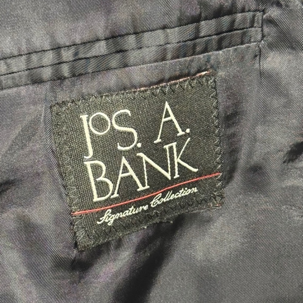 Jos A Bank Signature Collection Navy Blue 100% Wool Blazer Gold Buttons 54 Reg - Picture 5 of 11